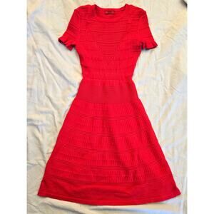 Hugo Boss, vintage, knit red dress, XS